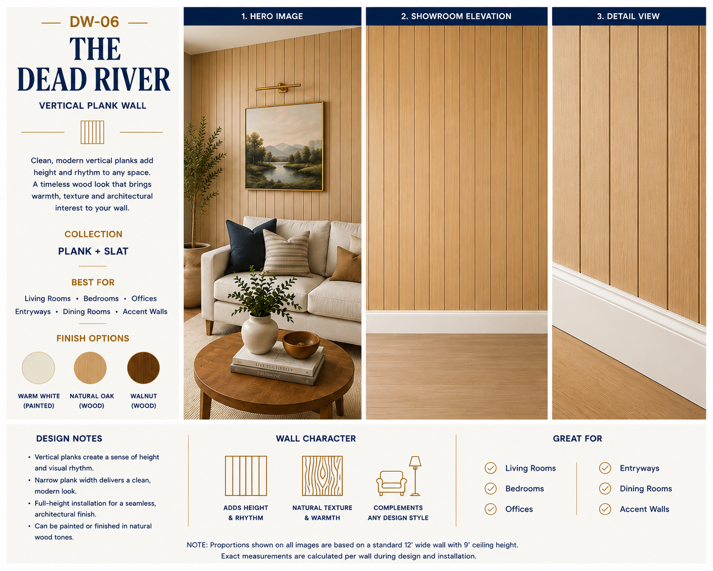The Dead River — full view, elevation and detail by Dora Wall Co.